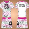 Adult No-Gi Shorts - White with Green/Pink Crackle Photo 0